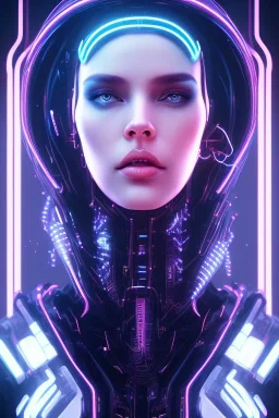 cyberpunk, head, women, portrai, tron