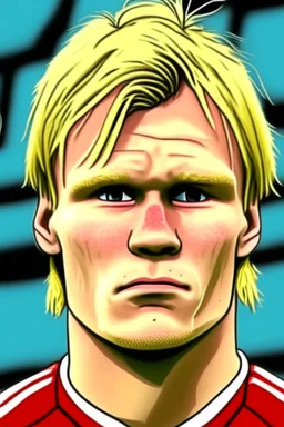 Erling Braut Holland Norwegian soccer player cartoon 2d