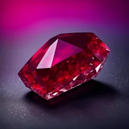 A piece of Ruby mineral, realistic, ultra detailed, well defined, a masterpiece, photo realistic, on a spectacular solid color background, sharp photography with sharp focus, high definition, centered image, full body length