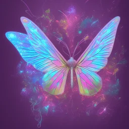 luminous pastel colors, butterfly