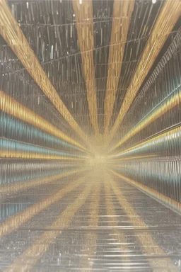 Sunrise colorizes the crystalline graphite world; Yaacov Agam