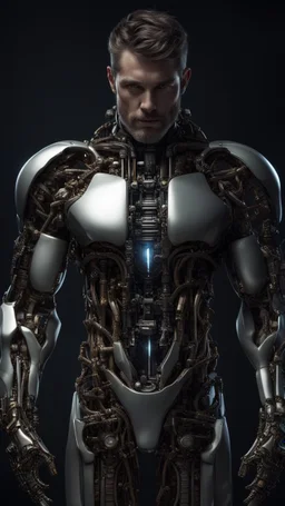 breathtaking, beautiful (mechanical:0.35\) Man android, male body, looking at viewer, professional, award winning, depth of field, bokeh, rule of thirds, cinematic lighting, (full height photograph), trending on artstation, sharp focus, studio photo, intricate details, highly detailed, by greg rutkowski