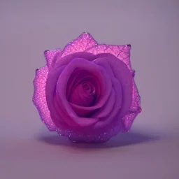 transparent multicolor crystal rose leaf