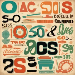 Write the acronym SOS, 60's style