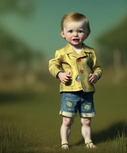 Van gogh toddler, full body, dramatic lighting, hyper realistic