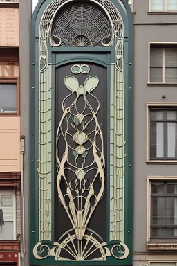 the design of the pedestrian street environment in the Art Nouveau style and fabulous style