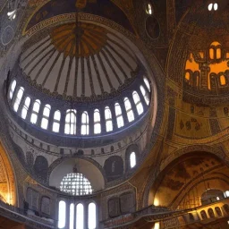 hagia sophia mosque dramatic off center