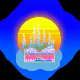 Alberta Fires, VaporWave, icon, forest fires, burning