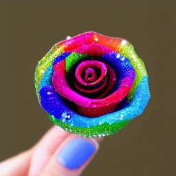 transparent multicolor crystal rose