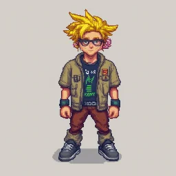 2-d pixel crypto punk named kenn