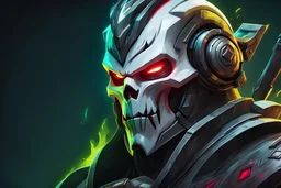 Huge Sion 8k sci-art drawing style, white ghoul, Jaw iron, huge hatchet, league of legends them, neon effect, close picture, apocalypse, intricate details, highly detailed, high details, detailed portrait, masterpiece,ultra detailed, ultra quality