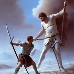 The story of David and Goliath is one of the most famous stories in the Bible. It is found in the book of 1 Samuel, chapter 17. The story tells of a young shepherd boy named David who defeats a giant Philistine warrior named Goliath. The Philistines were a group of people who were enemies of the Israelites. They were a large and powerful army, and the Israelites were afraid of them. One day, the Philistines sent a giant warrior named Goliath to challenge the Israelites to a fight. Goliath was o