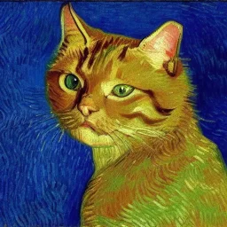 Portrait of a cat by Van Gogh