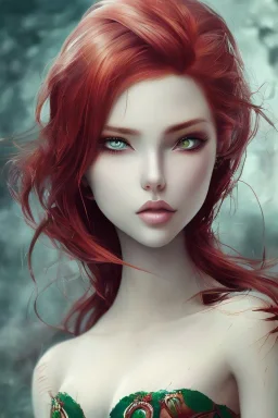 red hair, green eyes, real, dream