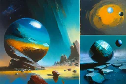 Exoplanet, stones, Lesser ury and otto pippel painting