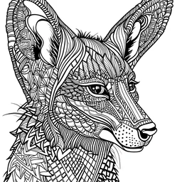 coloring pages Patterned Animals: Create simple, stylized representations of animals with patterns on their fur, feathers, or scales. These can be both cute and artistic, no color.