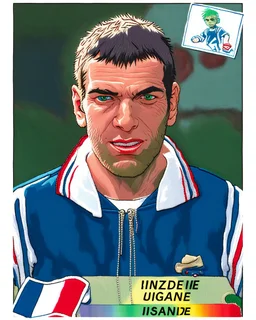 Zidane Embroidered Gorillaz Music Band version, green face