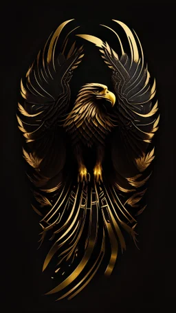 A logo in the form of an eagle in black, written under the Ahlawy eagle and next to it are 11 feathers in golden color