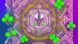 rave poster with Four-leaf clover text area