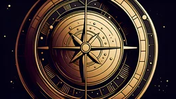 comic style, an ancient astrolabe