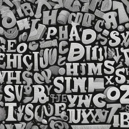 [art in Hedcut style] font alphabet