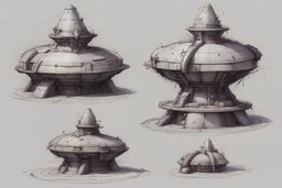 fantasy design concept art, magic turret construction plan