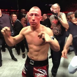 georges st pierre completely intoxicated by drugs in a disco