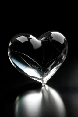 glass heart with nothing in it