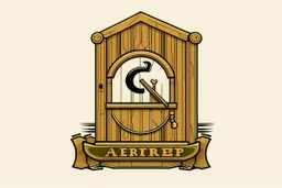 clip art logo design for wooden gates carpenter maker designer logo