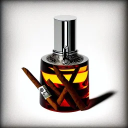 a picture of a cigar shaped perfume bottle