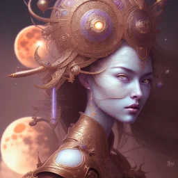 sango fantasy, fantasy magic, intricate, sharp focus, illustration, highly detailed, digital painting, concept art, matte, artgerm and paul lewin and kehinde wiley, masterpiece sexy lips Asian lady body Papu New Guina purple silver space lady space blood moon sun galaxy