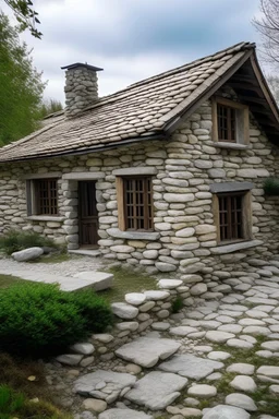 An old restored house made of stones