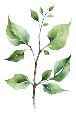 watercolor drawing of a dark green Gothic twig with leaves on a white background, Trending on Artstation, {creative commons}, fanart, AIart, {Woolitize}, by Charlie Bowater, Illustration, Color Grading, Filmic, Nikon D750, Brenizer Method, Side-View, Perspective, Depth of Field, Field of View, F/2.8, Lens Flare, Tonal Colors, 8K, Full-HD, ProPhoto RGB, Perfectionism, Rim Lighting, Natural Lighting, Soft Lighting, Accent Lighting, Diffraction Grading, With Imperfections,