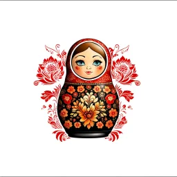 take the matryoshka dolls patterns from Khokhloma