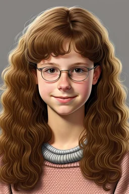 GIRL WITH HUGE 1980S PERMED HAIR, REALISTIC