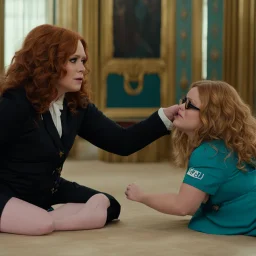 [snapshot of Russian Doll TV series by Natasha Lyonne, Leslye Headland, and Amy Poehler, (2019)] Jacob wrestling with angel