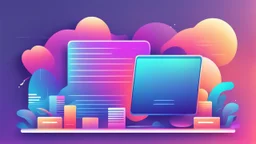 Gradient website hosting illustration