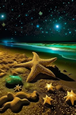 Luminous starfish and manure full of stars b