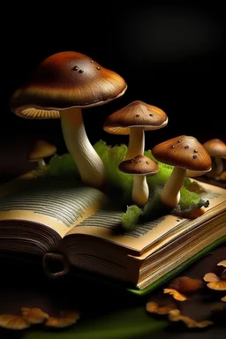 Cover book, mushroom,Attractive, high quality