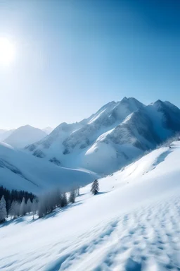 mountain background sking in snow