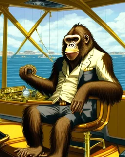bored ape yacht club style - ape that is a forex trader