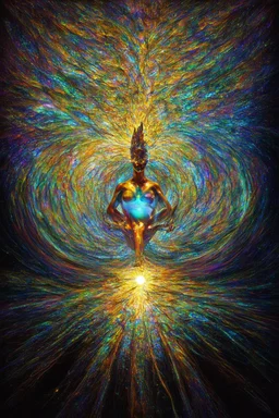The karmic loop is breaking; Neo-surrealism; Optical Art; golden hour; iridescent; controversial; supremely detailed; stupendous