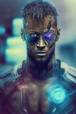 Neymar as a Terminator Cyborg