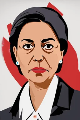 Portrait of powerful female politician