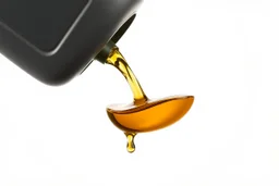 whole bottle(plastic, motor oil) floating on side pouring oil out of the opening. white background, Smooth vector