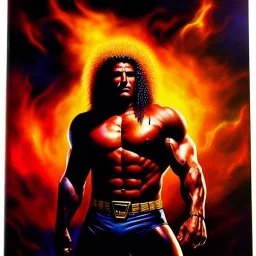 (full body)portrait oil on canvas,'Joshua',comic book cover, mystical colors,insanely detailed,realistic,intrincate detail,crystal clear eyes,perfectly drawn face, 16k resolution, masterpiece,Simon Bisley,Frank Frazetta,Alex Horley,ARTHUR ADAMS