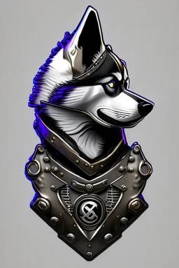 silver steampunk husky gamer logo tambs