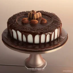 house cake caramel, chocolate, unreal engine