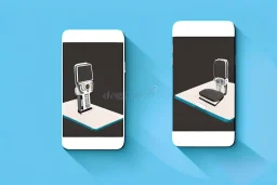 mobile phone Vector 3d render isolated Vector internet Vector Illustration Vector