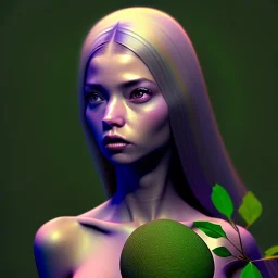 plant girl, fantasy art, octane render, redshift render,ambient lighting